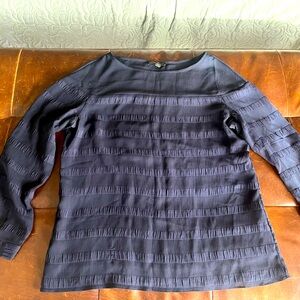 Banana Republic blouse, long-sleeve, navy, size L